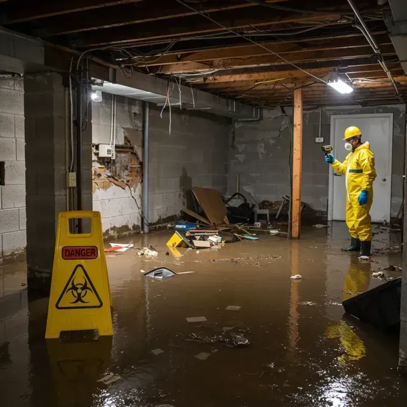 Flooded Basement Electrical Hazard in Nelson County, VA Property