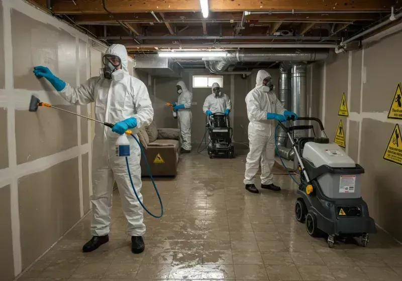 Basement Moisture Removal and Structural Drying process in Nelson County, VA